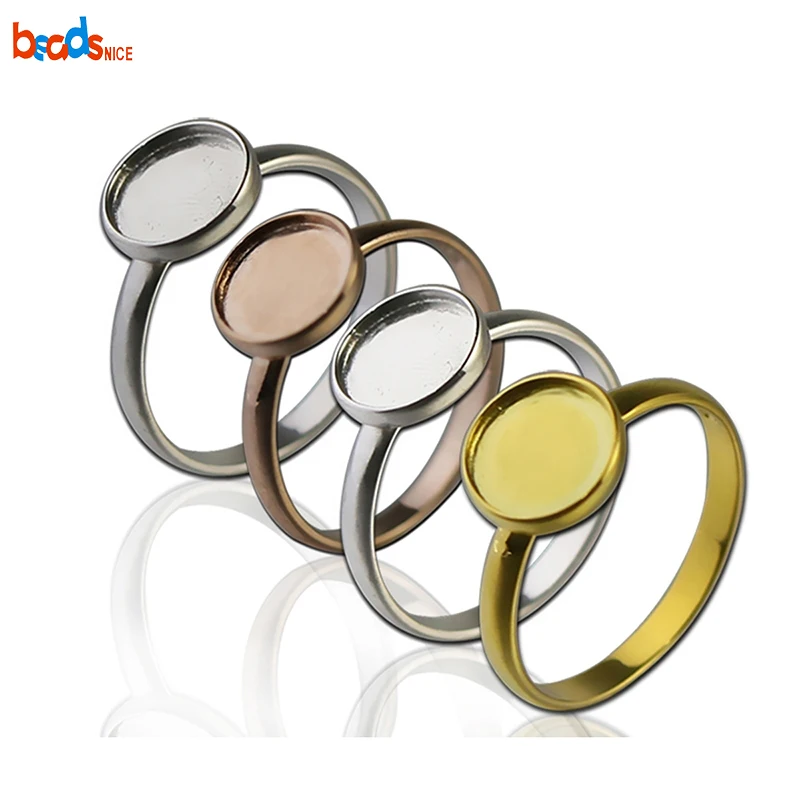 

Beadsnice 925 Sterling Silver Blank Ring Setting Handmade Diy Jewelry Supplies US ring size 7 ID26604