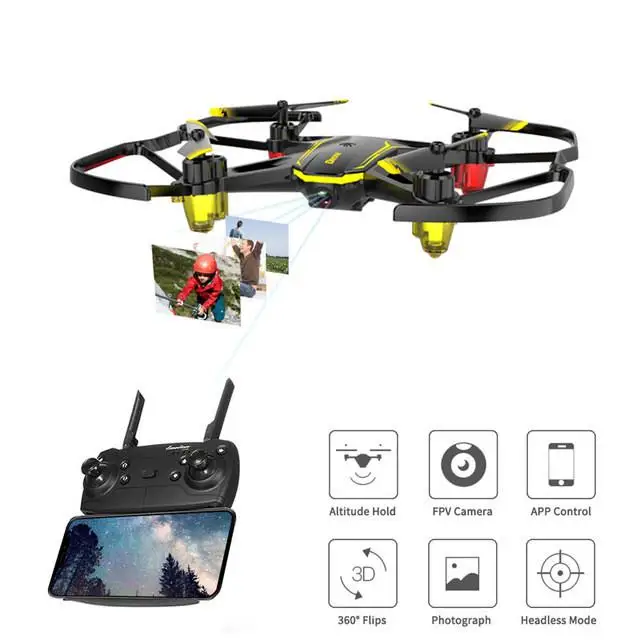 Drone GW66 Drones With Camera HD Micro Dron Quadrocopter Altitude Hold RC Helicopter Remote Control Aircraft Mini Drone