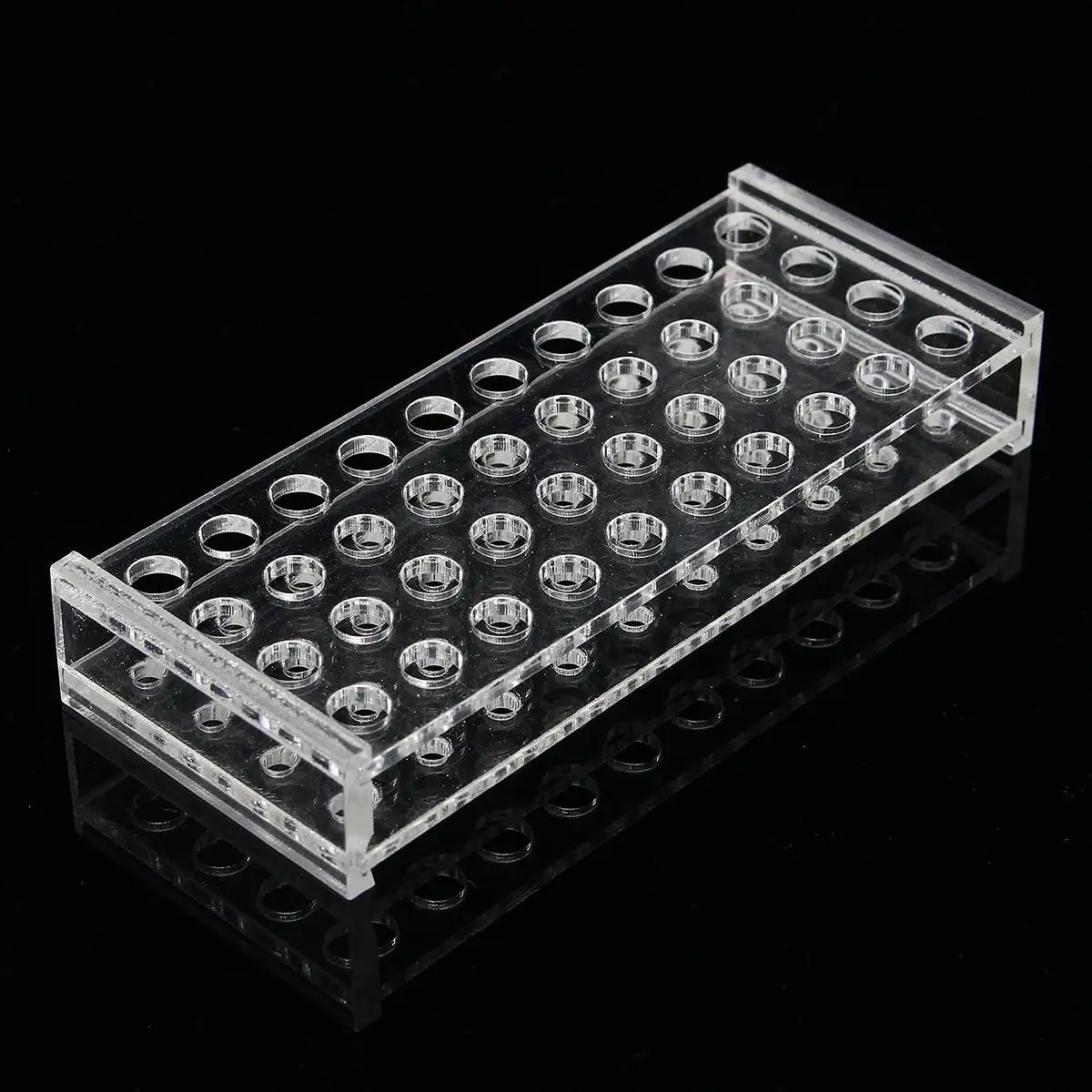 

8MM Plastic Laboratory Test Tube Rack Test Tube Stand Shelf Bracket Holder 40 Hole Positions For School Lab Equipment