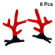 3 пары милых рождественских рога оленя для волос заколки аксессуары для волос для женщин девочек