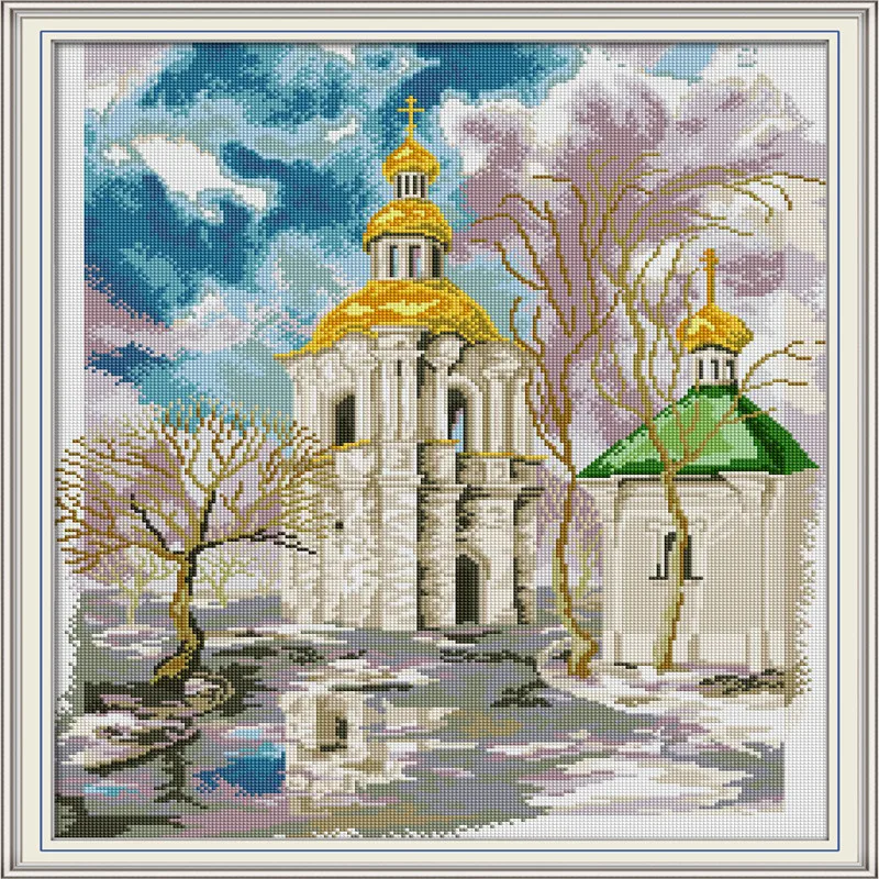 Diamond Embroidery Full Display Mosaic Beautiful view Painting Chinese Cross Stitch Home Decor For Babyroom | Дом и сад