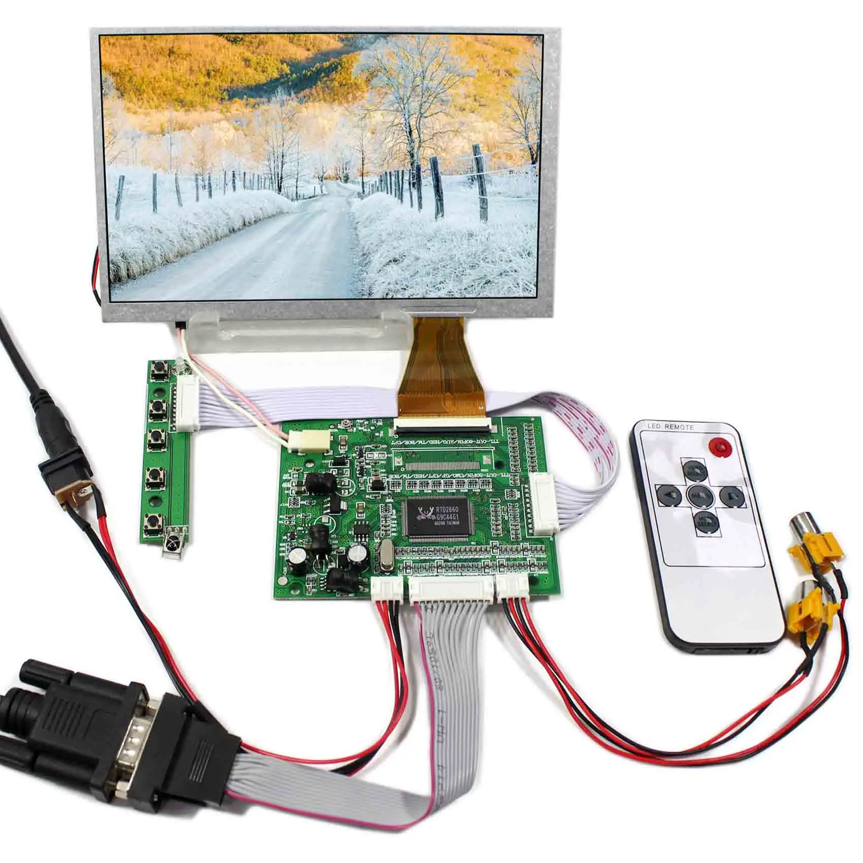 ЖК-контроллер A070VW04 ЖК-дисплей 7 дюймов 800x480 ЖК-драйвер VGA AV плата 7-дюймовый