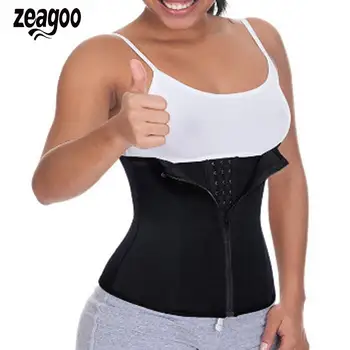 

Women Adjustable Corset Zipper Cincher Shapewear Waist Trainer Shapers Body Shaper Slimming Waist Trainer Modeling Belt Faja