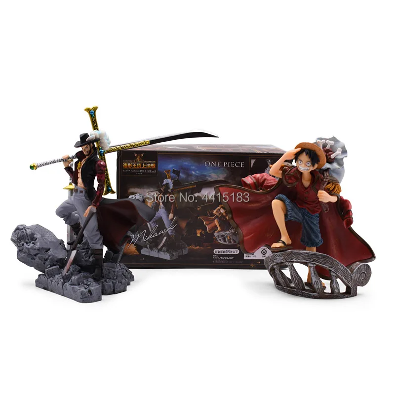 2 Styles Anime One Piece The Top War Monkey D. Luffy Dracule Mihawk PVC Action Figure Doll Collectible Model Toy Christmas Gift 2 Styles Anime One Piece The Top War Monkey D. Luffy Dracule Mihawk PVC Action Figure Doll Collectible Model Toy Christmas Gift