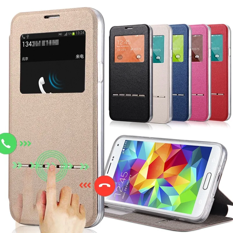 

Smart Touch Flip Case for Samsung Note 5 4 3 2 Cover Leather Window View for Samsung Note S9 Plus S7 S6 Edge S5 S4 Mini S3