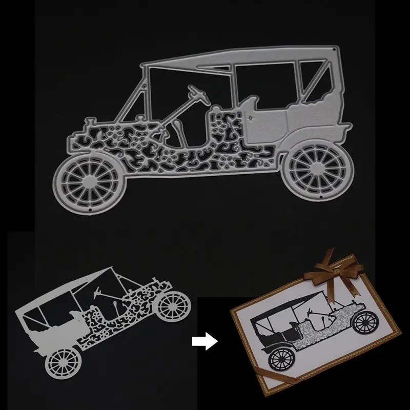 Retro Vintage Car Cutting Dies Scrapbooking Card Maker Emboss Paper Art Stencil