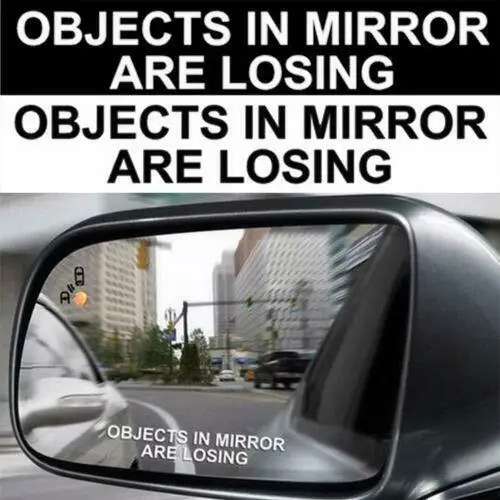 الأشياء في Mirror يفقدون مضحك سيارة شاحنة نافذة الأبيض الفينيل ملصق لاصق لامع ورائع الأشياء في Mirror يفقدون مضحك سيارة شاحنة نافذة الأبيض الفينيل ملصق لاصق لامع ورائع