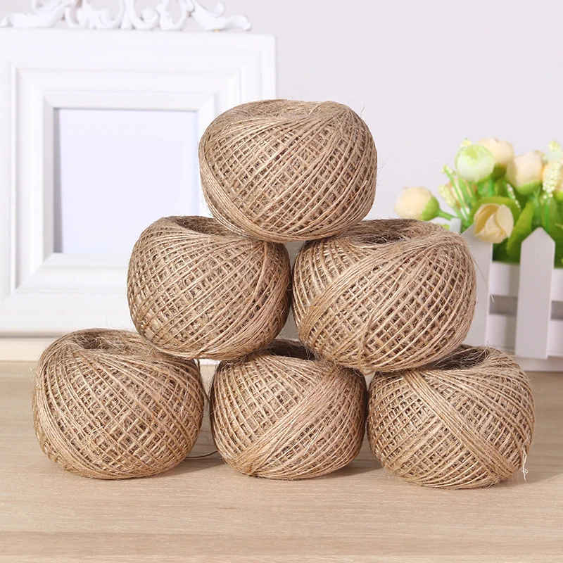 

100m Long Jute Rope Natural Linen Twine Rustic String Cord Rope DIY String Wrapping Cords Thread