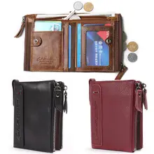 Хит, мужской тонкий кошелек из натуральной кожи, для ID, денег, кредитных карт, тонкий держатель для денег, монет