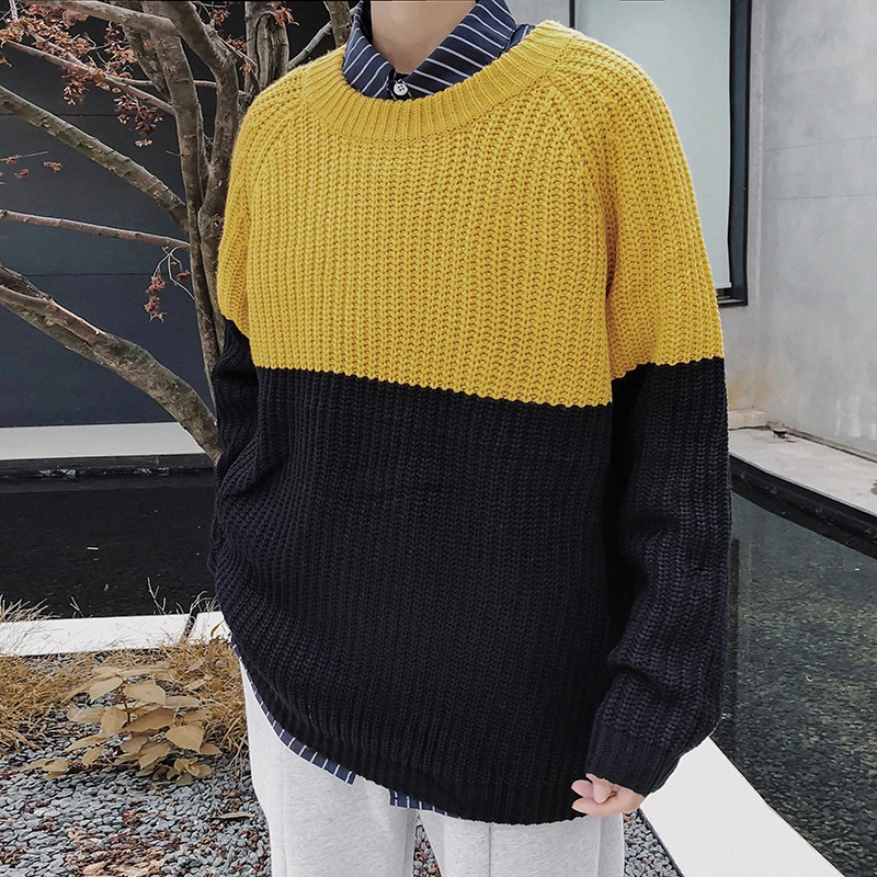 2019 Spring Autumn Casual Men's Sweater O-Neck Striped Slim Fit Knittwear Mens Pullovers clothes pull homme cardigan M-2XL