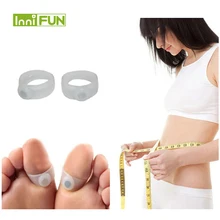 1 пара = 2 шт. Магнитный силиконовый массажер для похудения, для ухода за ногами, диетический массажер для ног, двойные кольца для пальцев ног, кольцо для похудения, для снижения веса ног