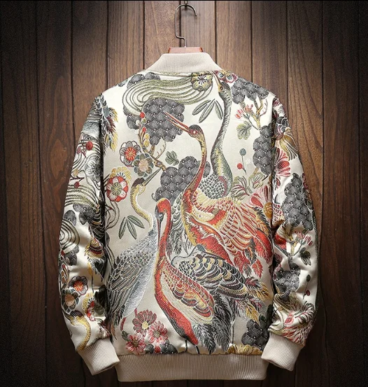 Japanese Embroidery Men Jacket Coat Man Hip Hop Streetwear Men Jacket Coat Bomber Jacket Men Clothes 2019 Sping New