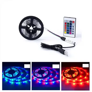 

TV Backlight RGB LED Strip 5050 5V USB LED Tape String Bias lighting For HDTV Screen Desktop PC LCD Monitor Decor