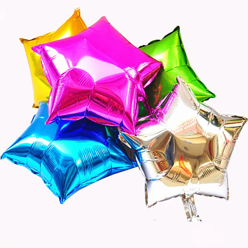 

5pcs/lot star foil balloons 10inch Large Wedding Balloons Inflatable aluminum gift xmas Party Birthday Decoration Ball balloons