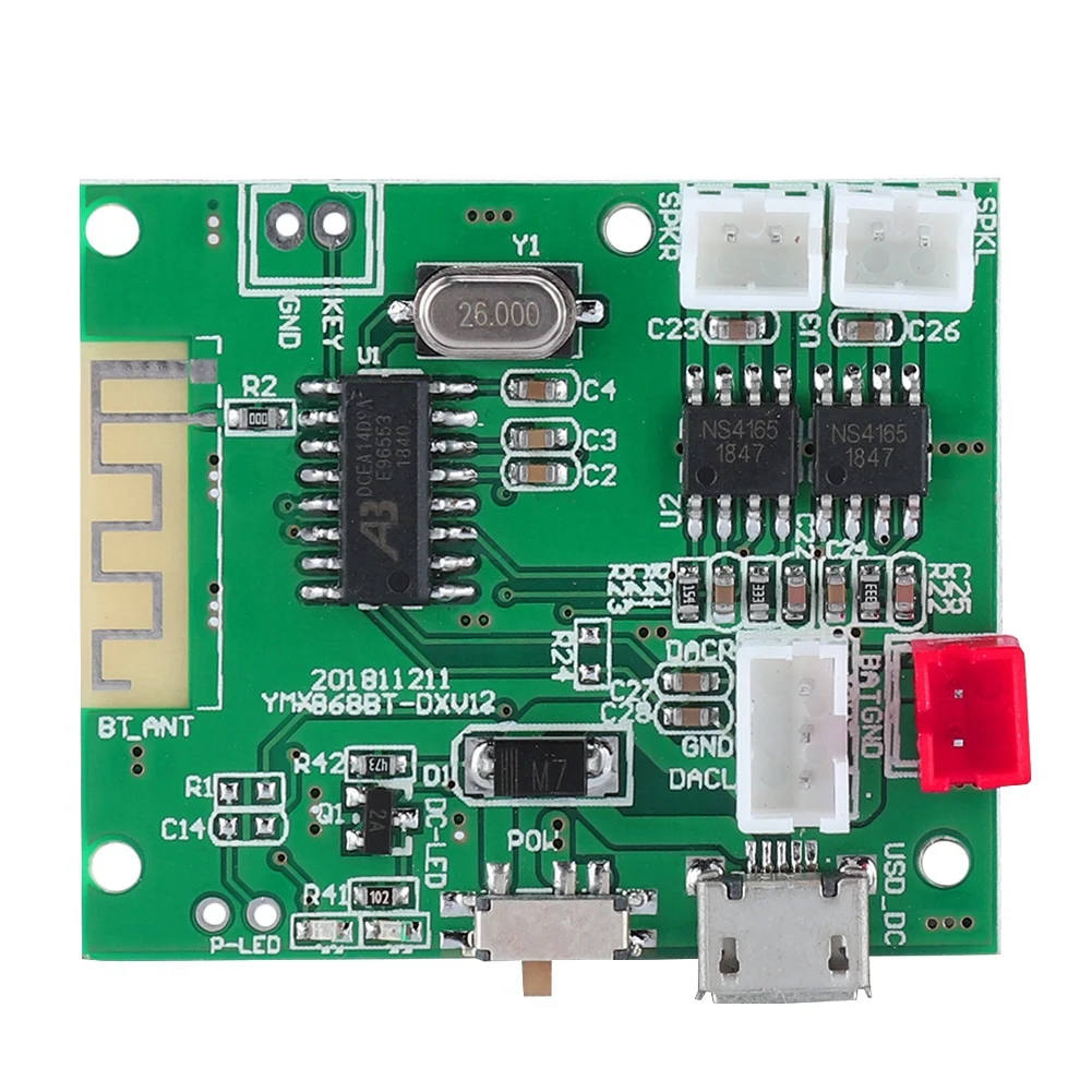 Горячая Bluetooth 5 0 2*5 Вт усилитель плата AUX аудио вход мощности 3 7 V V|Усилители