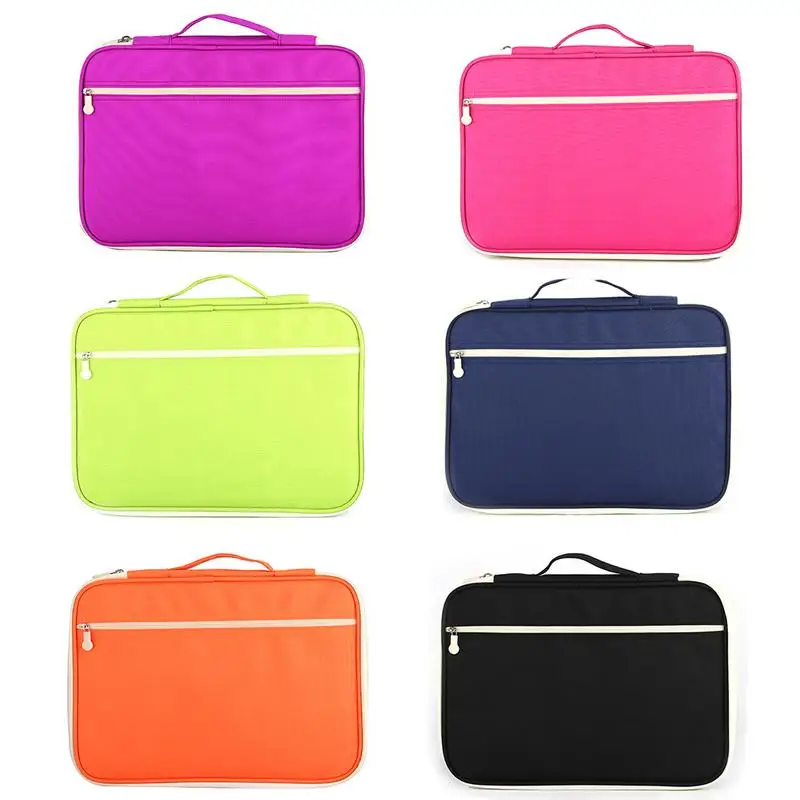 

Waterproof Oxford Cloth Multifunctional A4 Document Storage Bag With Zipper Storage Supplies For School Office