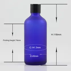 Форма круглая завод по производству стеклянных бутылок 100 мл, матовая синяя стеклянная упаковочная пробка бутылка 100 мл Упаковка