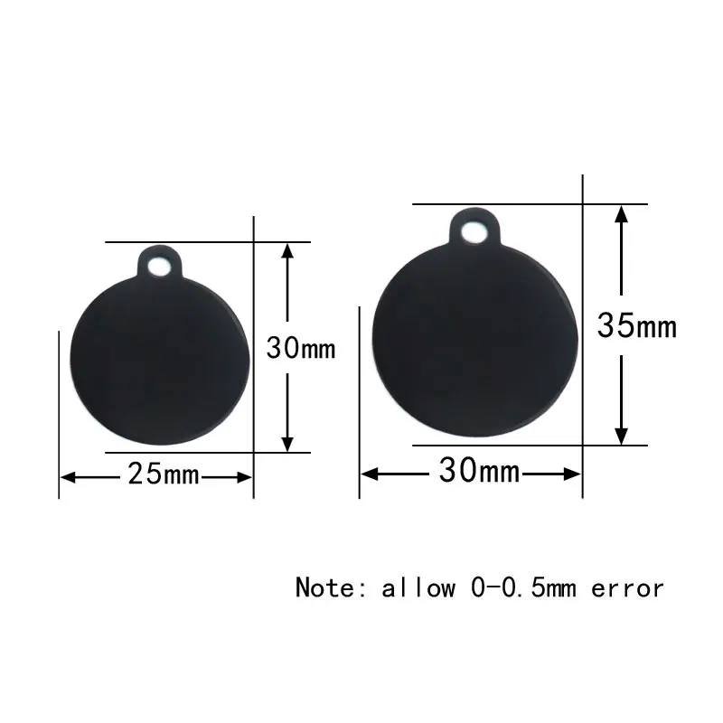 20 шт., круглая пустая собачья бирка из нержавеющей стали, ожерелье для мужчин, собачьи идентификационные бирки, ювелирные изделия, аксессуары для домашних животных, идентификационная бирка, подвеска