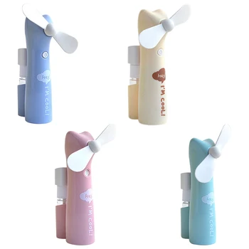 

Creative Cartoon Fan Mini Cartoon Spray Fan Portable Fan Outdoor Charging Small Fan