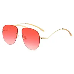Для женщин модные солнцезащитные очки без оправки Frame женские солнцезащитные очки UV400 защита градиент тени леди солнцезащитные очки