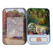 Белка рай Деревянный DIY ручной работы коробка секретный мини кукольный домик коробка игрушка хижина