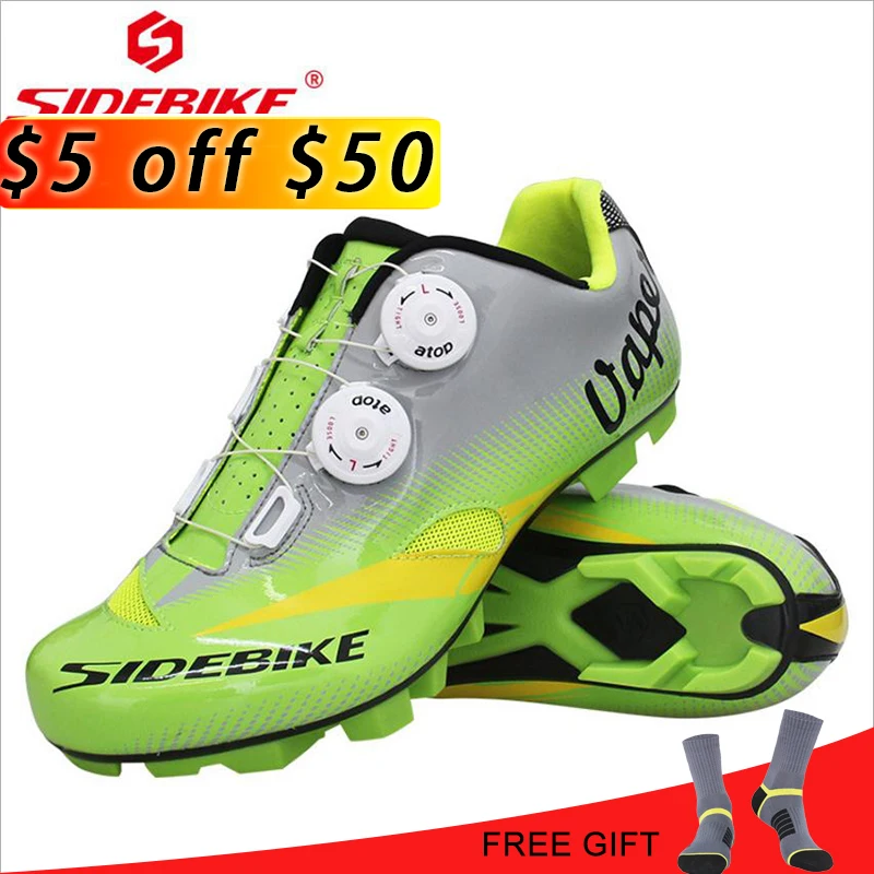 

SIDEBIKE Men Self-locking Mountain Bike Shoes MTB Anti-slip Breathable Cycling Bicycle Shoes Nylon Sole Anti-Slip High Quality