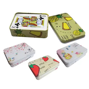 

Four Types Storage Box Rectangular Iron Box Cute Cartoon Print Poker Box Home Small Iron High Quality Storage Case