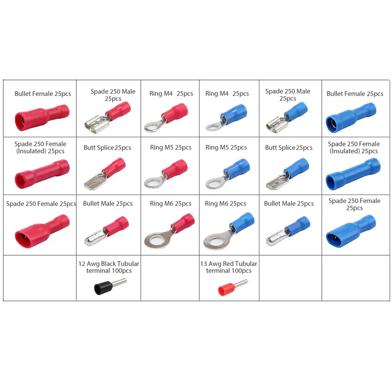 Proster 0 5 2.5mm2 мульти инструмент кабель провода щипцы наконечник Crimpers + 650 шт. Конец