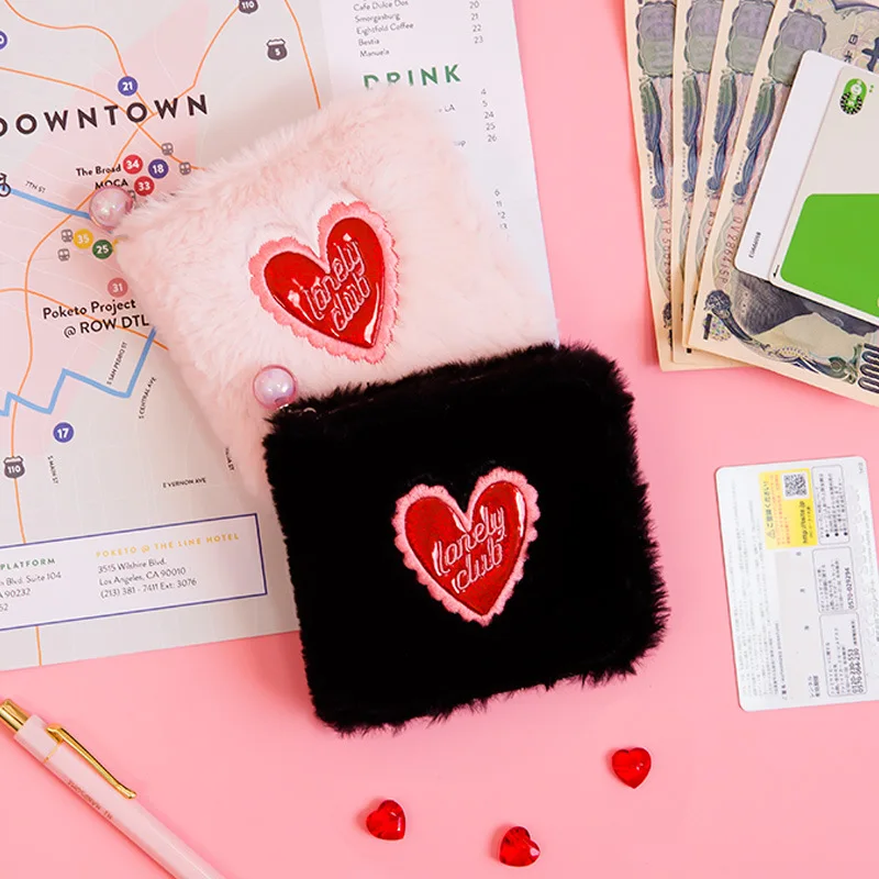

Milkjoy Ins Wallet Purse Women Wallets Luxury Coin Purse Wallet Pouch Lady's Purses Plushy Kids Girl's Mini Pink Wallets