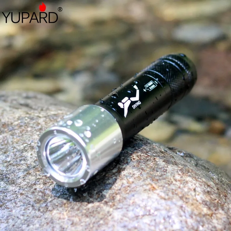 Фонарик YUPARD для дайвинга фонарик XM L2 T6 светодиодный водонепроницаемый фонарь 60 м