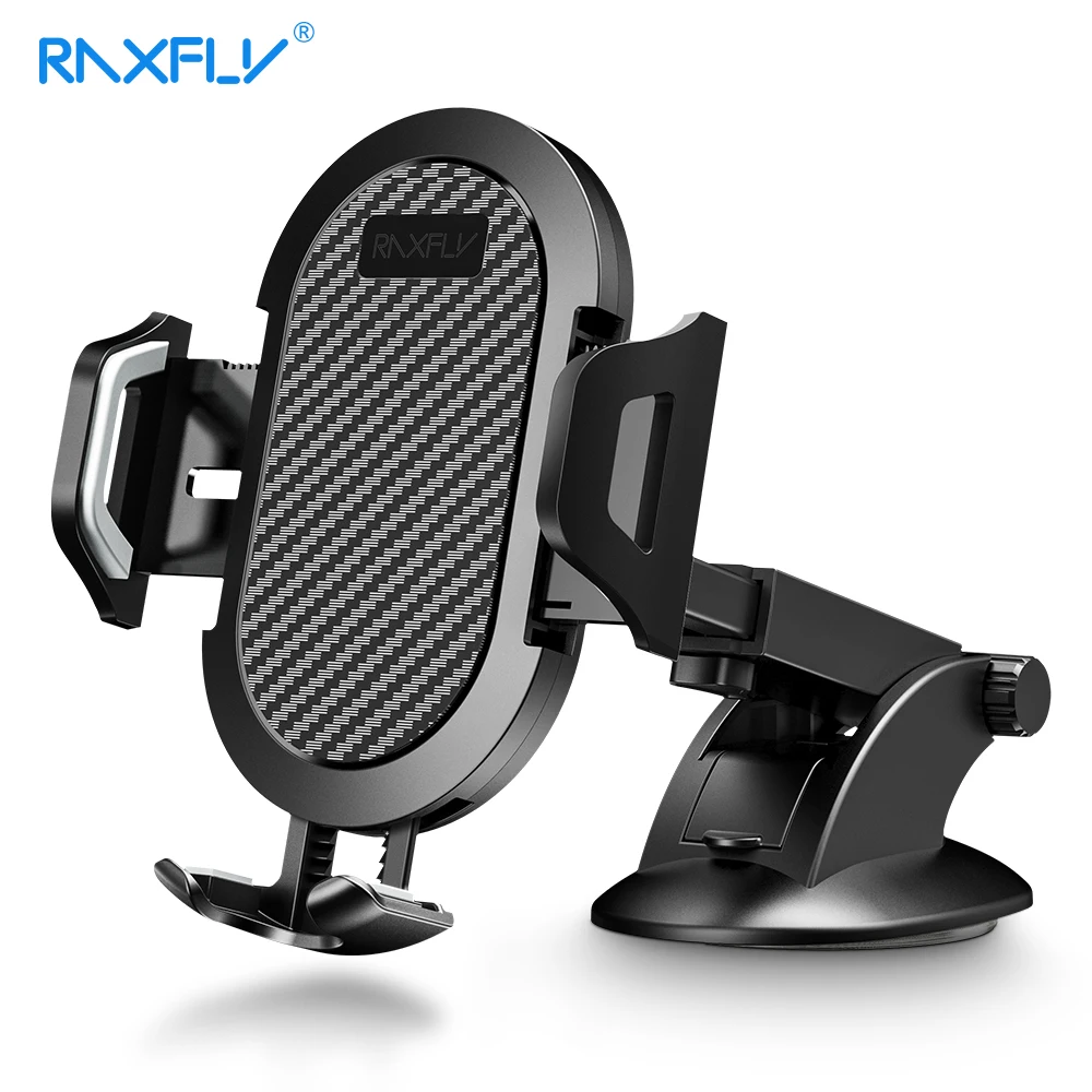 

RAXFLY Universal Car Phone Holder For iPhone X XS Mount Sucker Suction Cup Windshield Car Holder Stand For Mobile Phone in Car