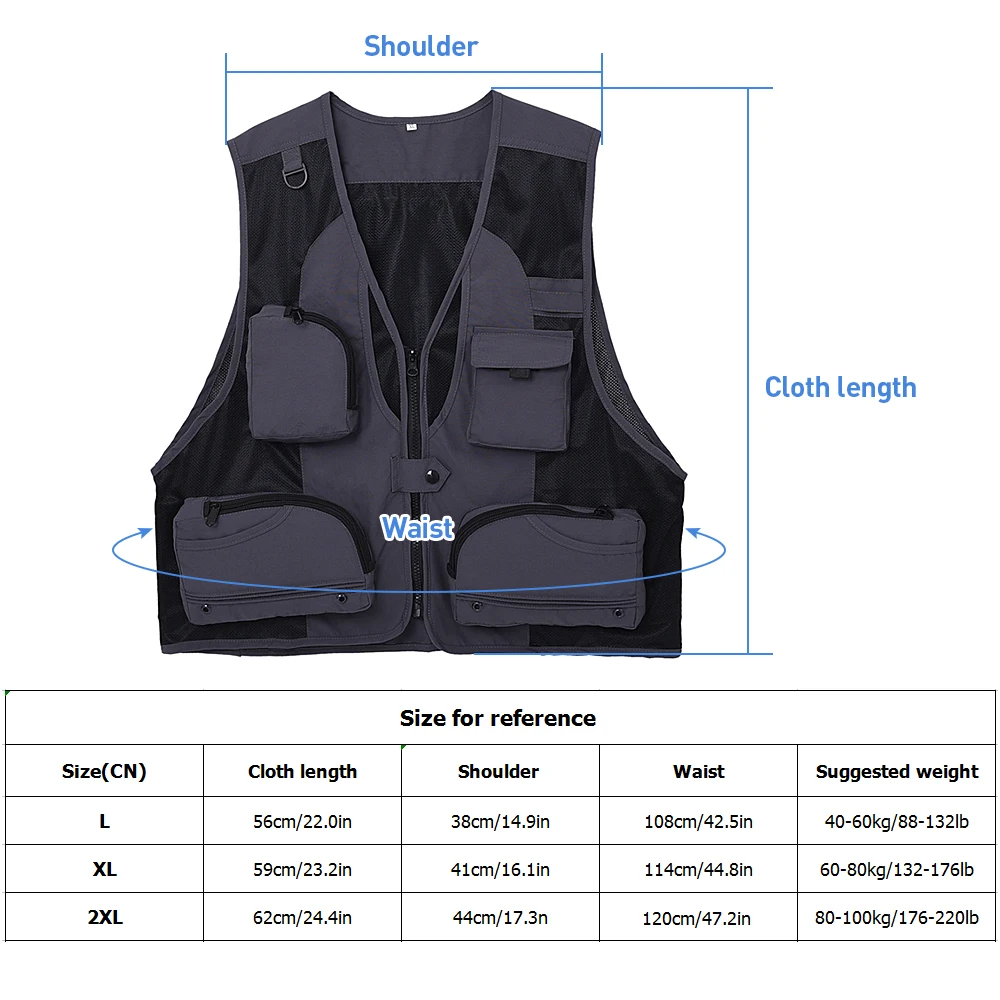 Открытый рыболовный жилет без рукавов сетка рыболовная куртка мульти-карманы Охота фотография Туризм Альпинизм Рыболовный Жилет