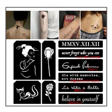 Модные узоры для временных татуировок аэрографом трафареты для аэрографии искусство индийская хна тело татуировки тело краска шаблон-размер А5