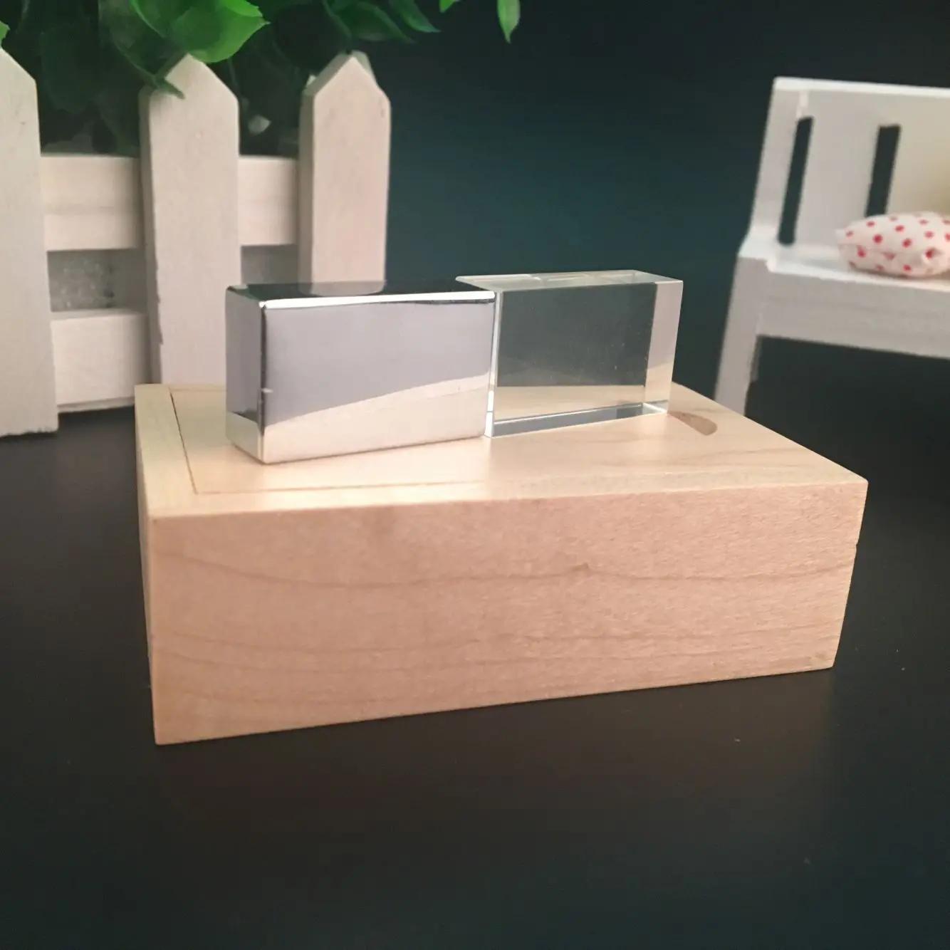 USB 2 0 индивидуальный Хрустальный флэш накопитель + деревянная коробка usb