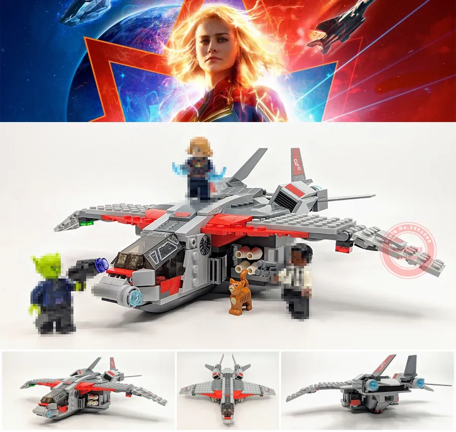 

New Superheroes The Skrull Attack captain fit Avengers 4 marvel 76127 07117 endgame Building Blocks Bricks Toys Christmas