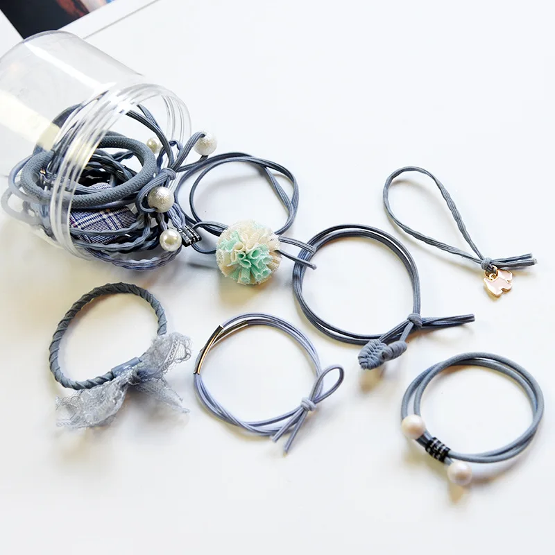 

Children's Head Rope Set Hair Accessories Korean Version Of The Hair Band Elastic Bow Hair Rope Adult Rubber Band