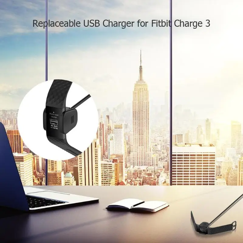 Portable USB Charger for Fitbit Charge 3 Fitness Activity Tracker