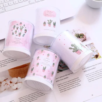 

1 Pcs w16 Cactus Plant Stationery Container Student Supply Study Round Stationery Organizer Storage Box Pen Holder