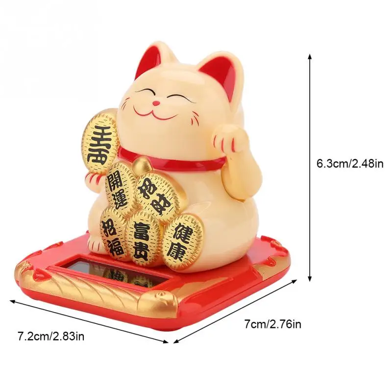 Maneki Neko на солнечной энергии счастливый кот удачи для дома автомобиля ресторана