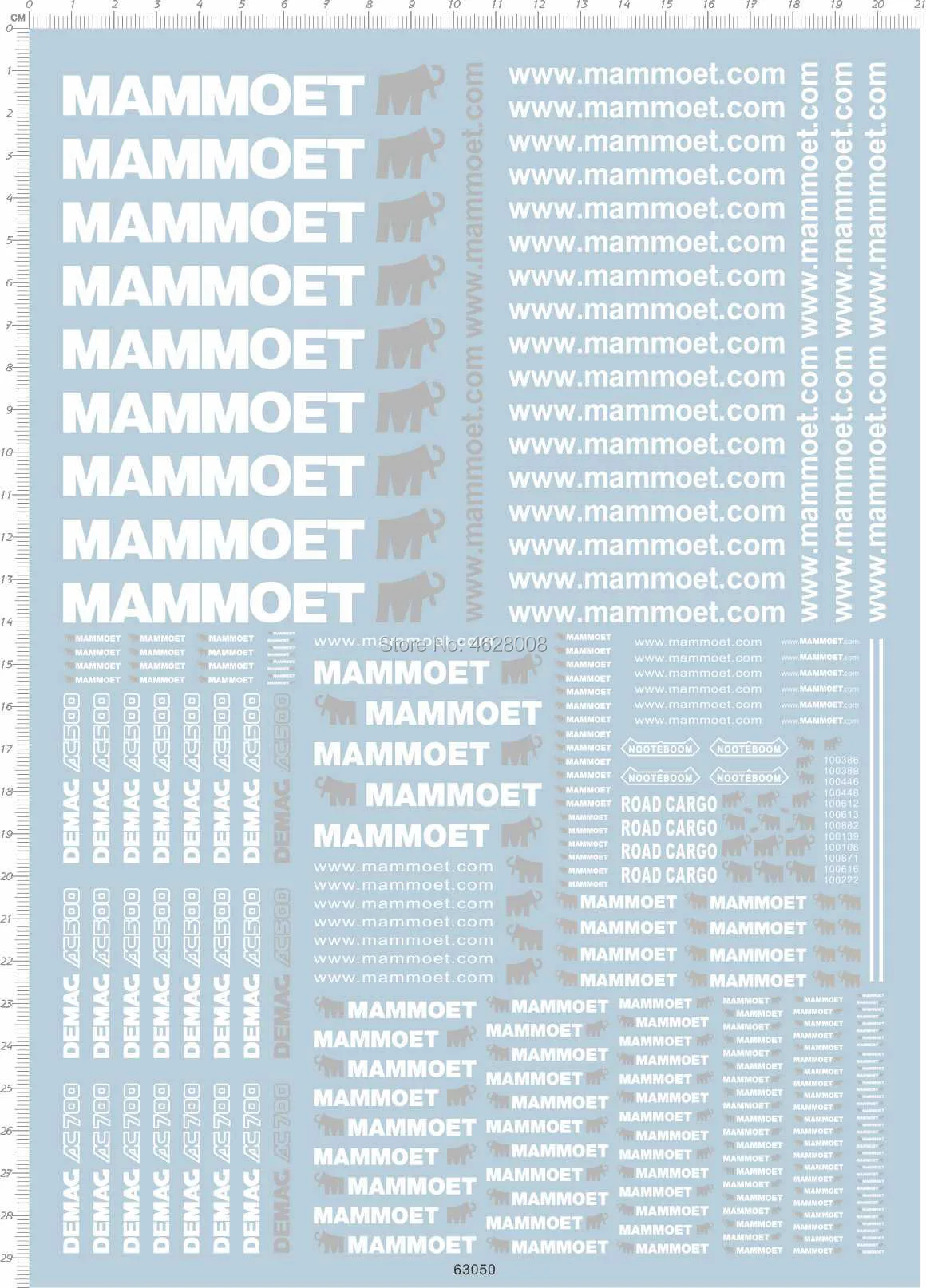 1/50 Demac Ac500 Mammoet Crane Model Kit Water Decal Model