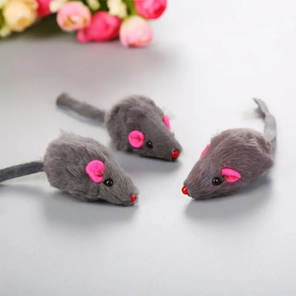 

AsyPets Mini Funny Playing Simulate Plush Mouse with Sound Toy for Pet Cat