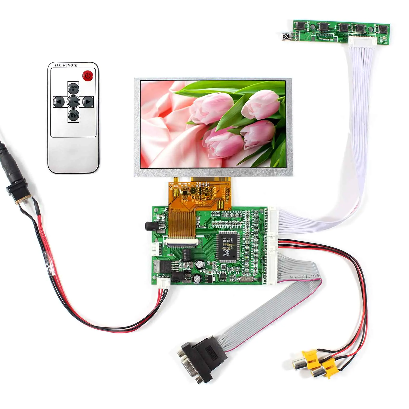 

5inch VS050T-002A 800x480 LCD Screen+VGA 2AV LCD Controller Board VS-TY40-V1