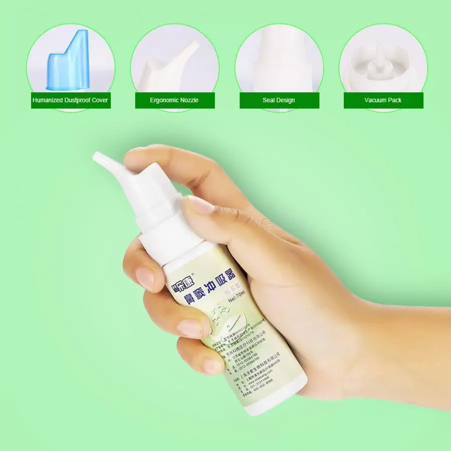 

70ML Adult &Child Medical Nasal Washer Empty Bottle Brine nasal irrigator Nose Wash Nasal Irrigation Anti Allergic Sterilization