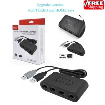 

4 Port Gamecube NGC Controller Adapter For Nintendo Wii U & Switch and PC USB Converters