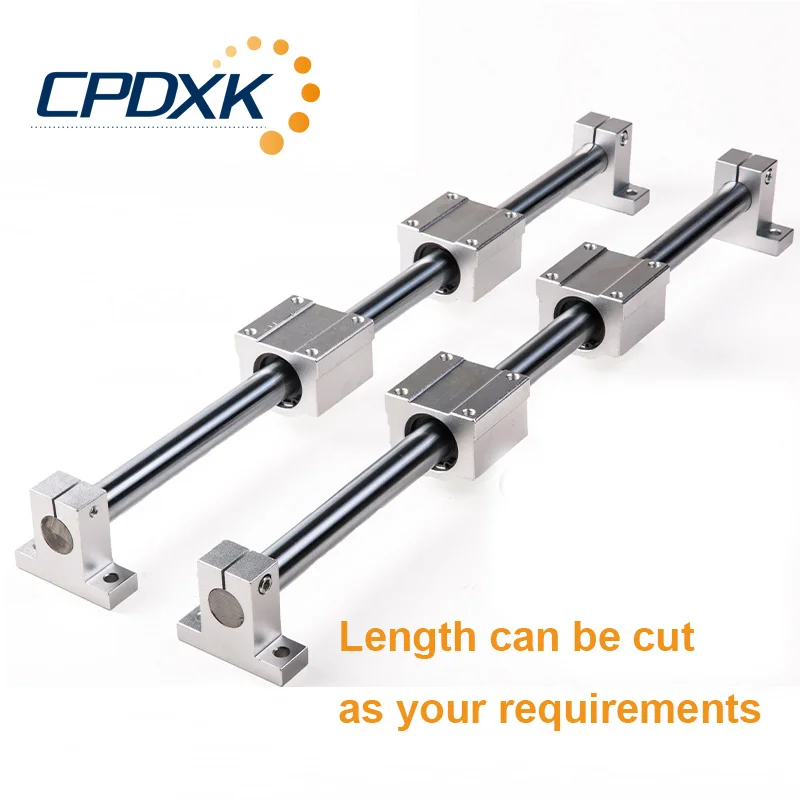 

12mm linear shaft 400mm+ linear block unit SCS12UU + linear rail clamp SK12 for linear motion assembly
