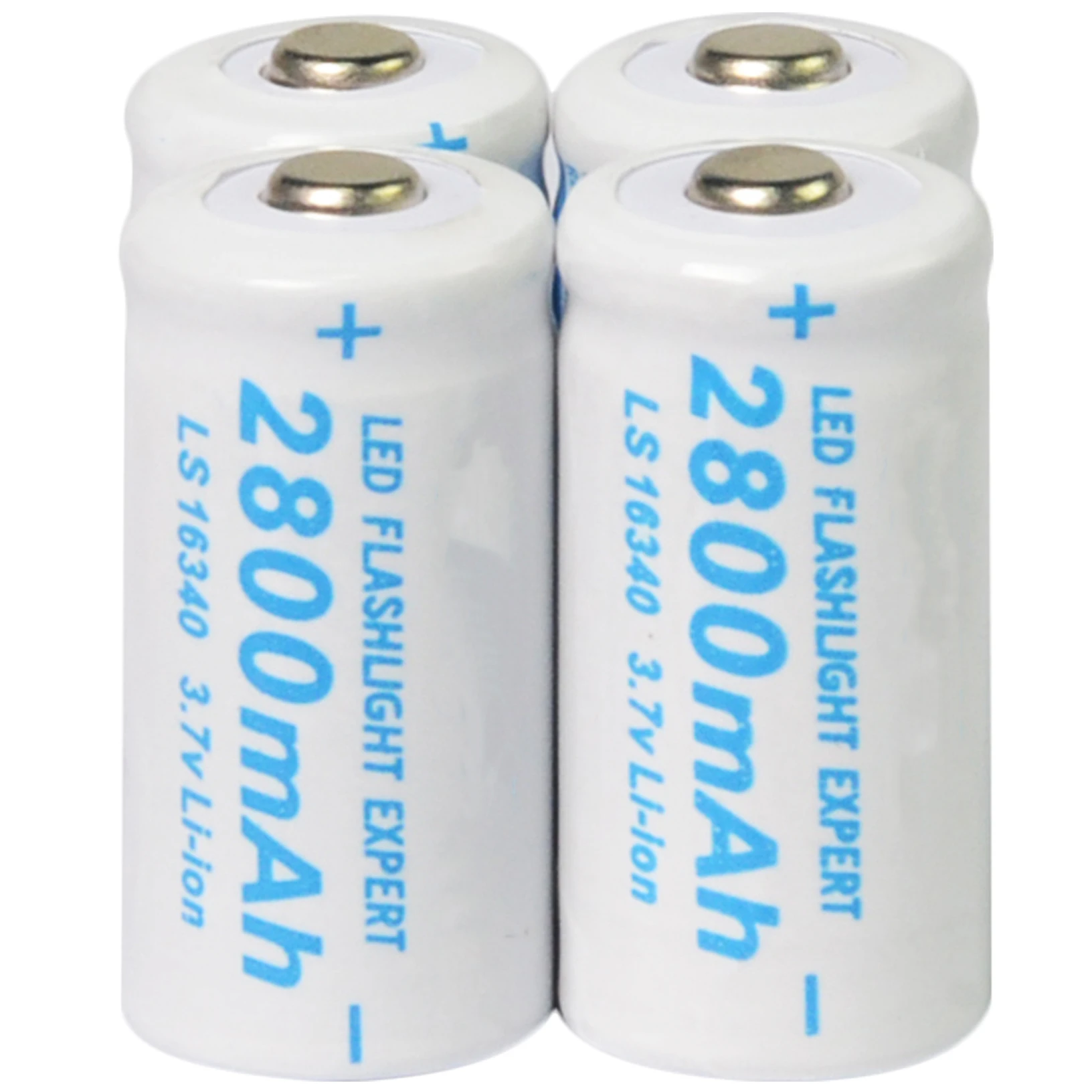 4x 3.7V CR123A 123A CR123 16340 2800mAh Rechargeable Battery Cell White  COLOR|Rechargeable Batteries| - AliExpress