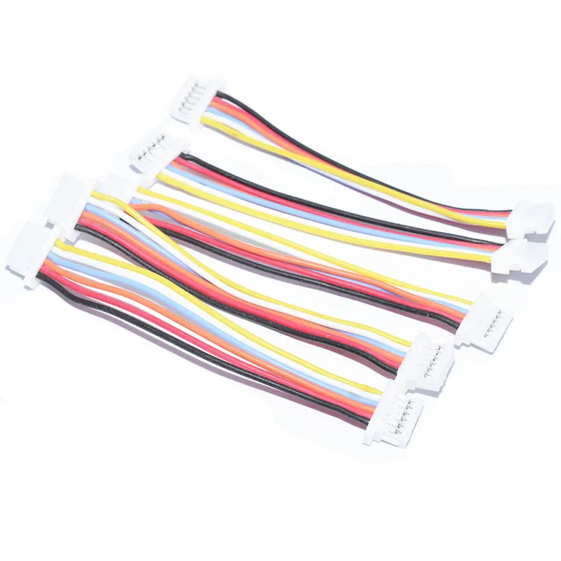 

5 PCS JST-SH 1.0mm 6 Pins to 6 Pins 6P Flight Controller ESC Silicone Connection Wire for RC FPV Racing Drone Models DIY Parts