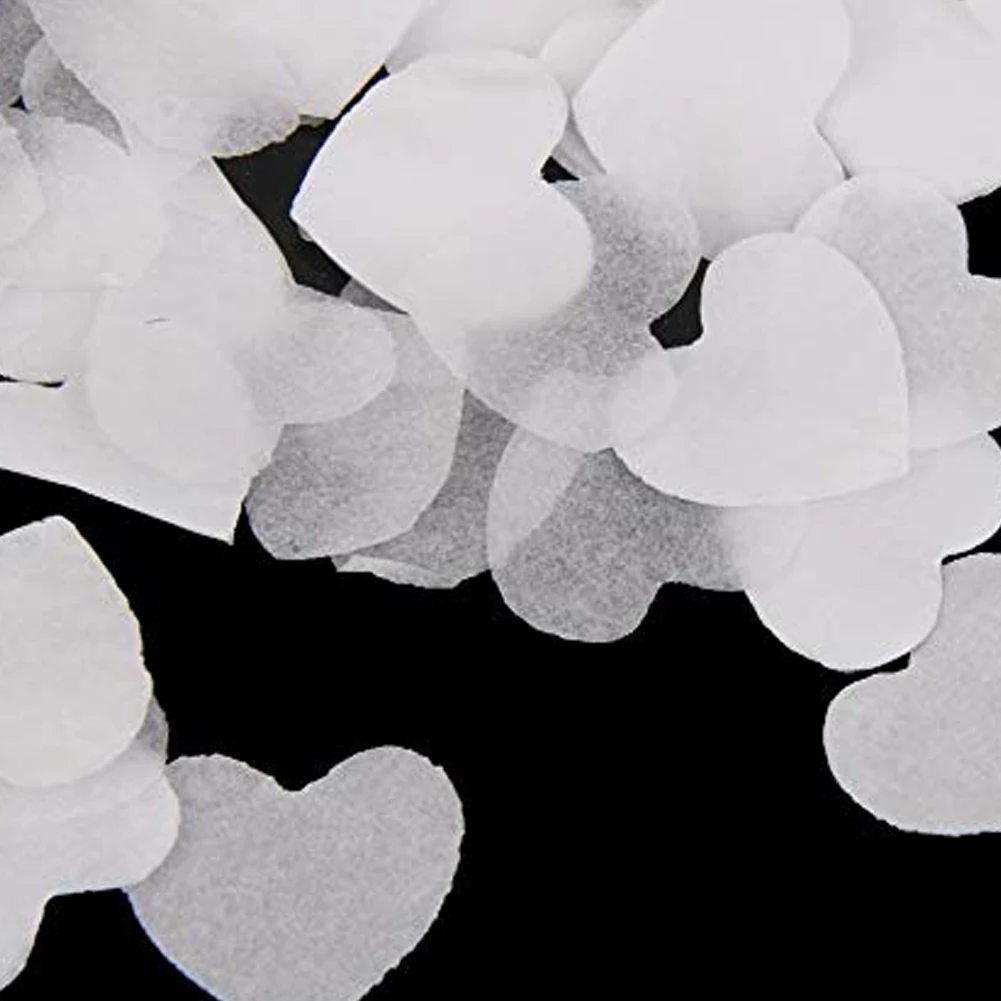 

10g Mini White Confetti Heart-Shaped Balloon Filler Sequins Wedding Throwing Table Decoration Gift Box Decor Party Supplies