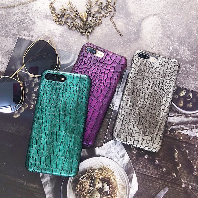 Винтажный 3D чехол из крокодиловой кожи для iPhone XS MAX X XR 6 6S 7 8 Plus роскошный крутой