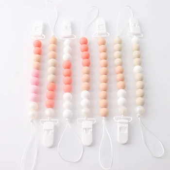 

CHEWELRY 1Pc Silicone Beads 12Mm Pacifier Chain For Nipples Bpa Free Silicone Teethers Silicone Tiny Rod Baby Silicone Teether